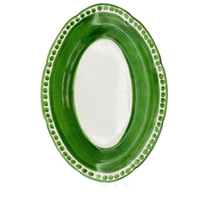 Piatto di portata ovale I colorati Wftb verde cm32