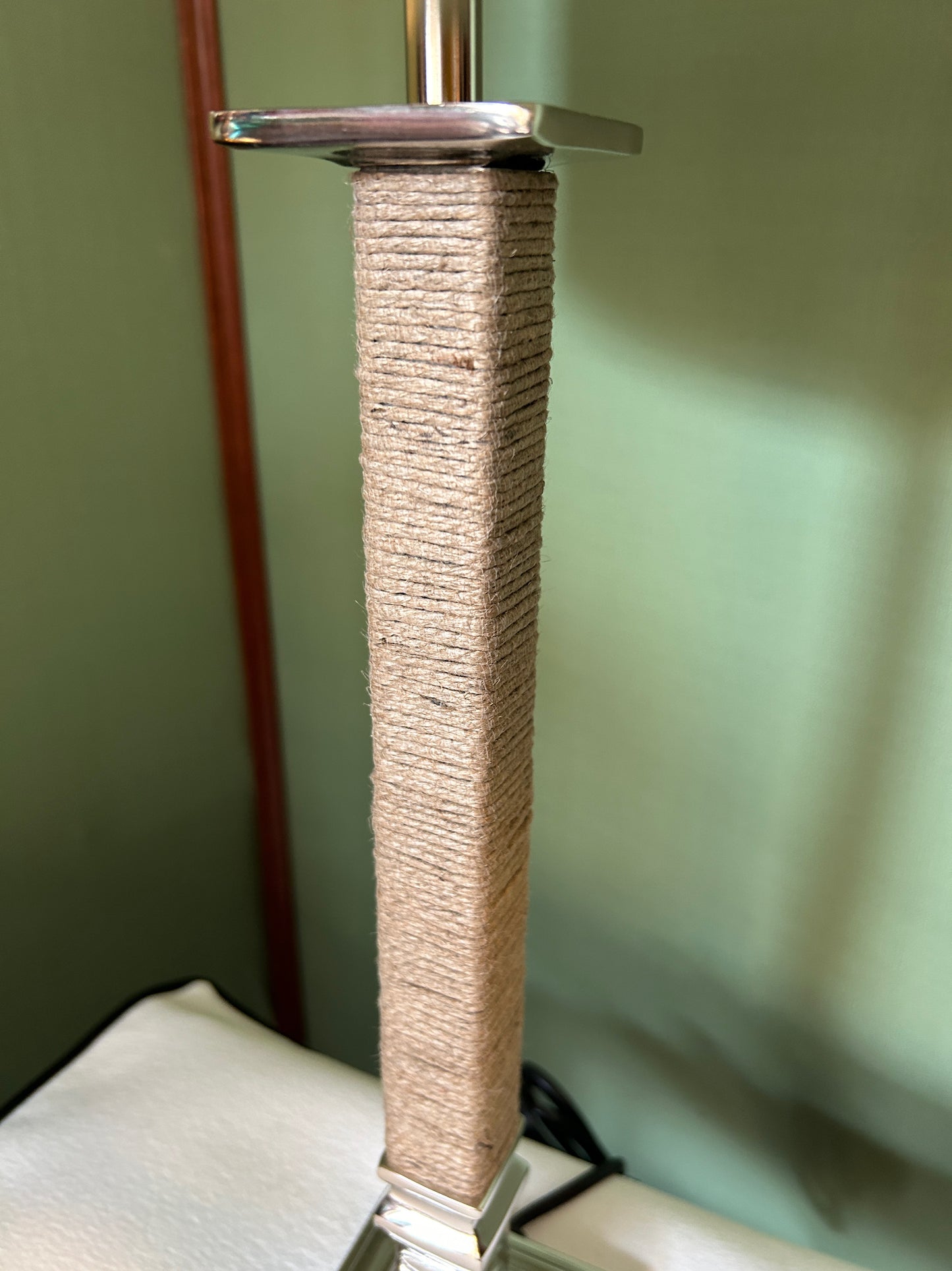 Base lampada colonna corda