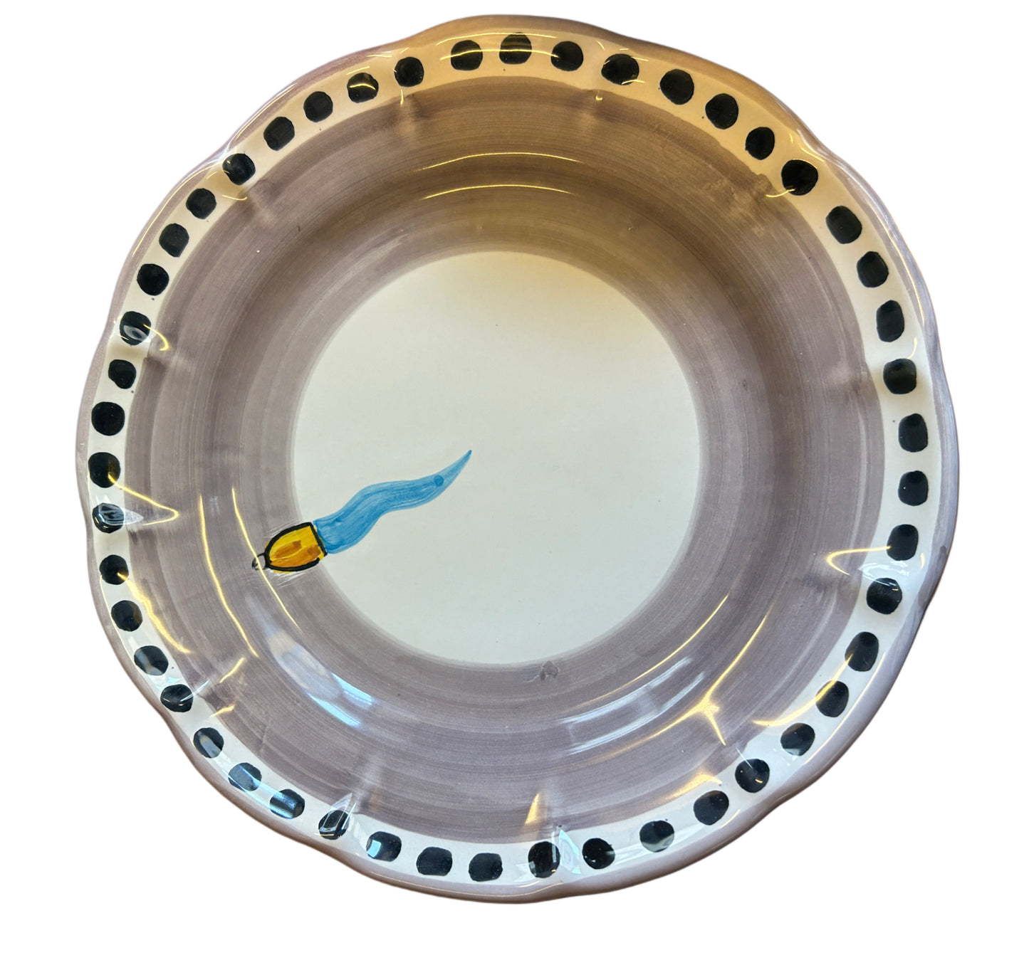 Piatto piano Fortuna Wftb cornetto azzurro