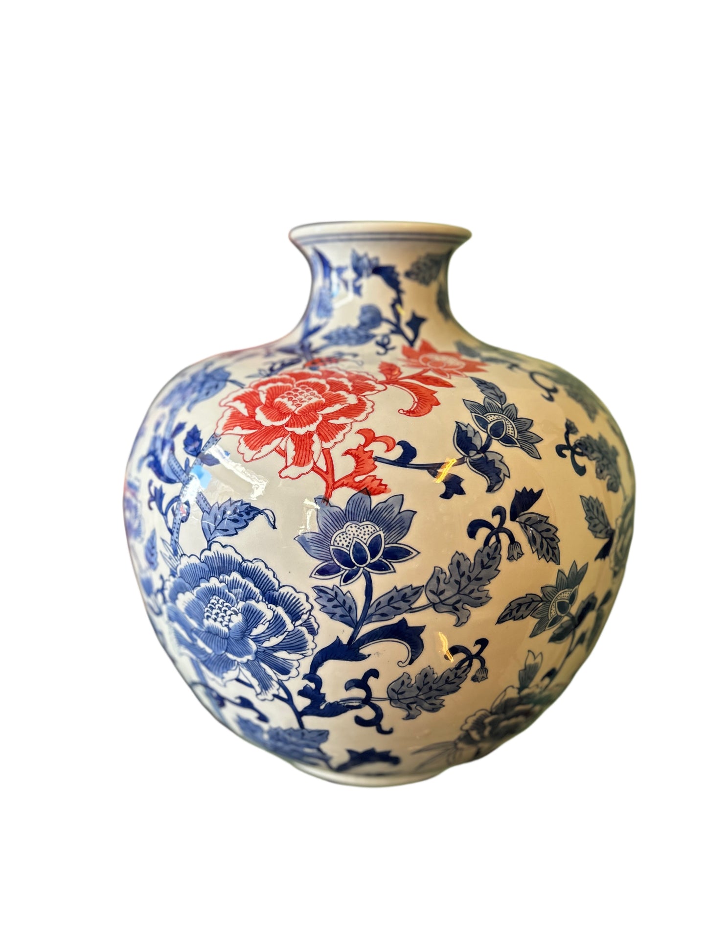 Vaso grande chinoiserie bianca e blu Palais Royal