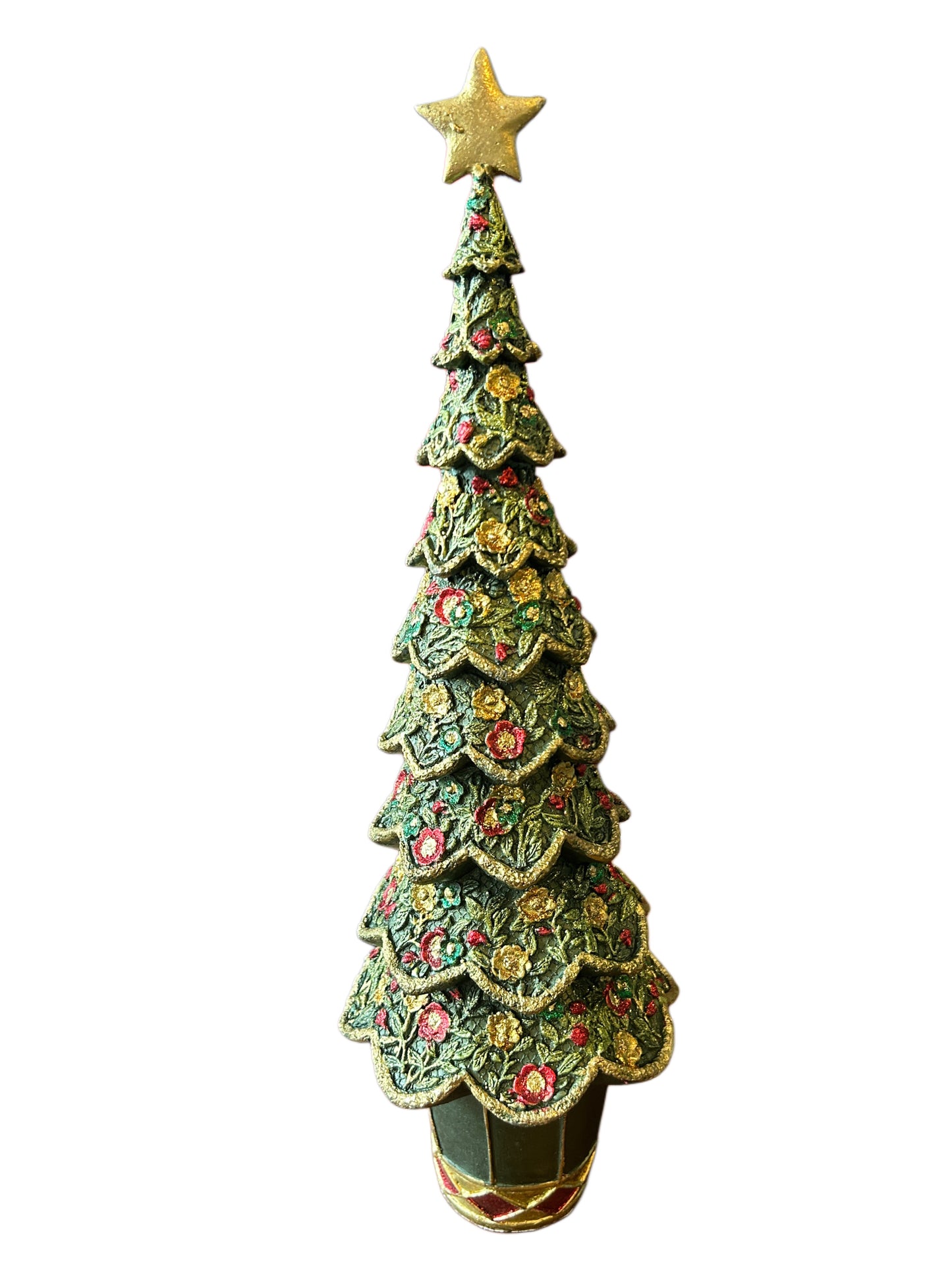 Albero di Natale in resina vasetto verde grande