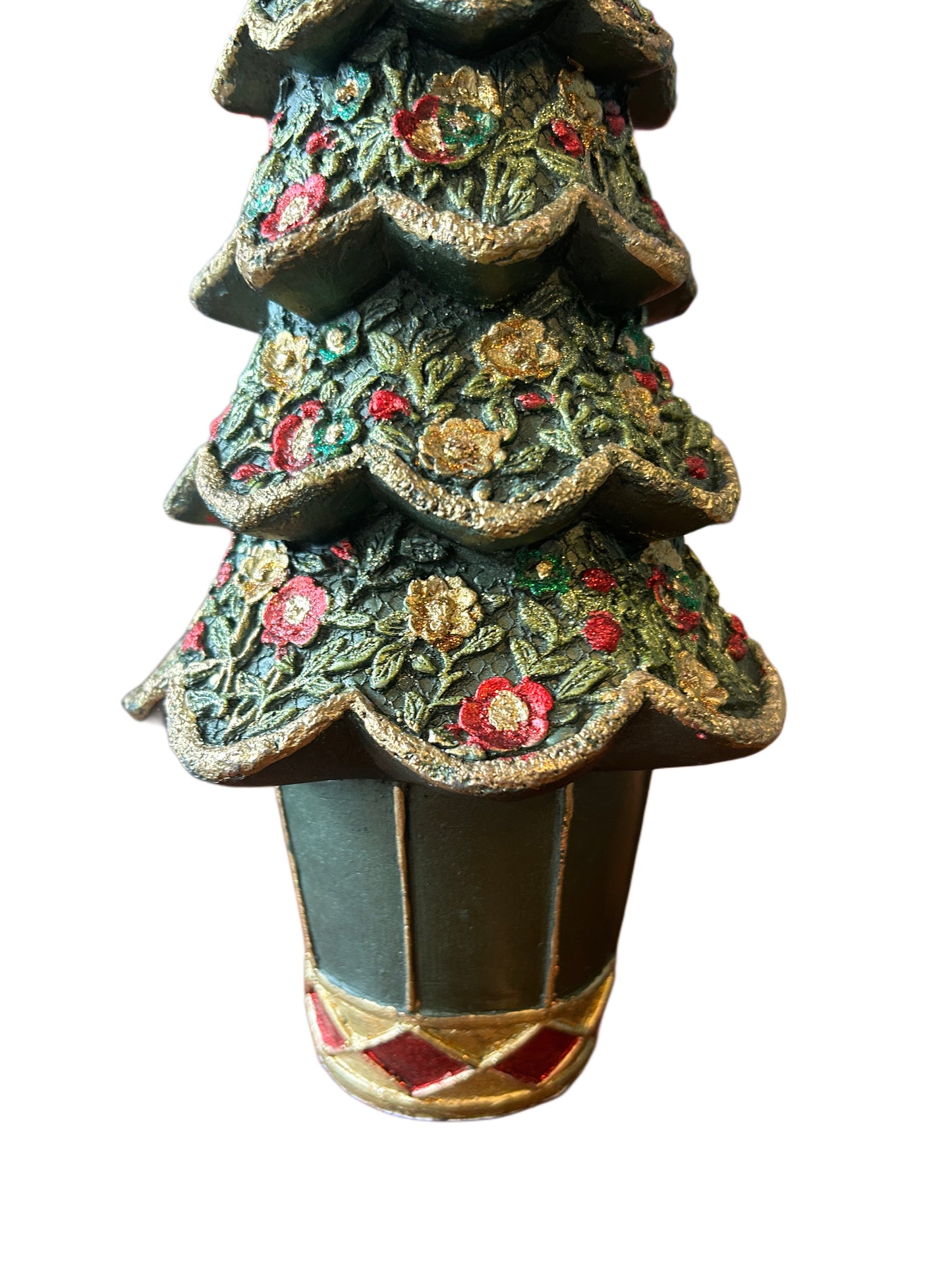 Albero di Natale in resina vasetto verde grande
