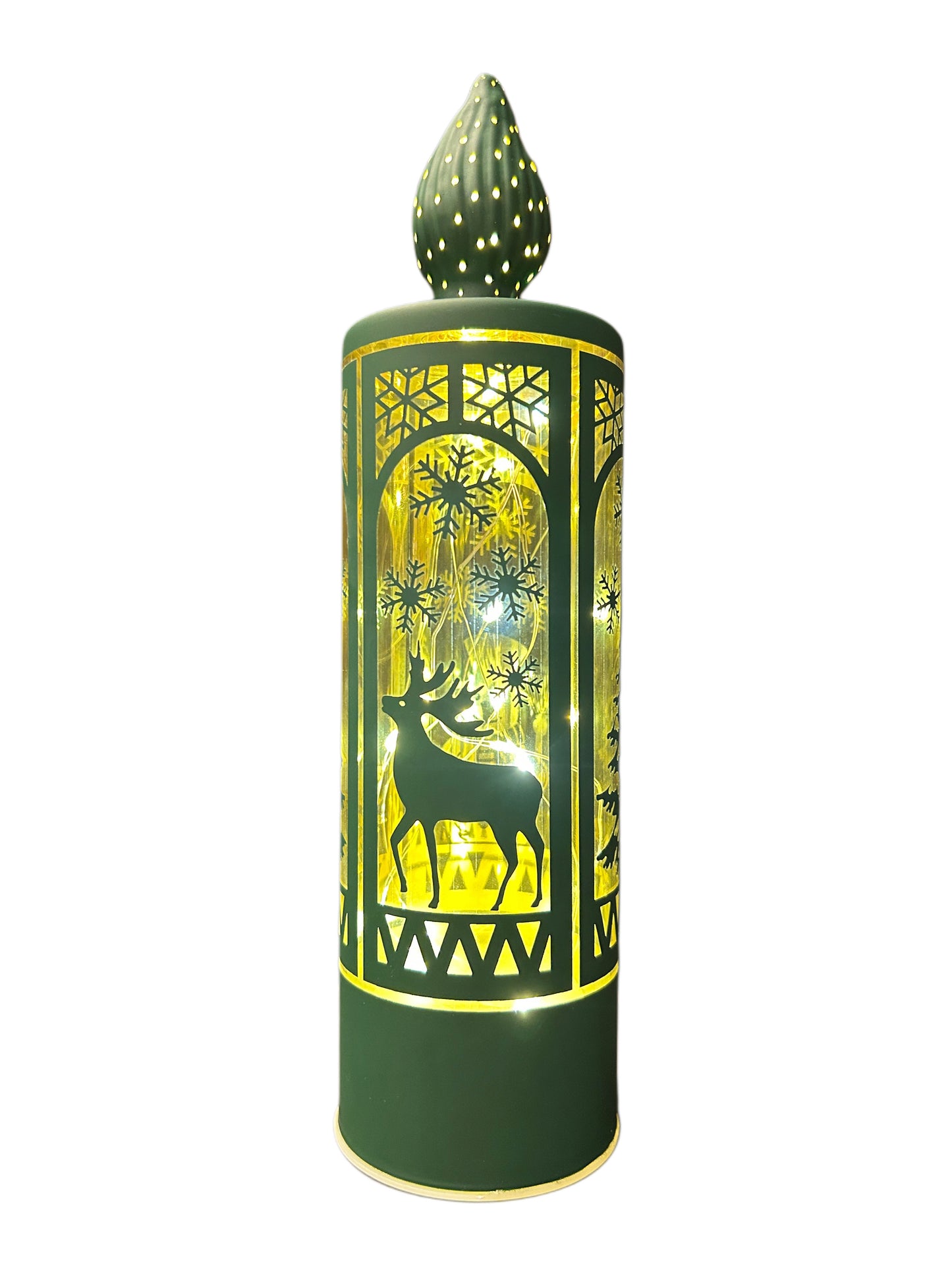 Candela illuminabile verde