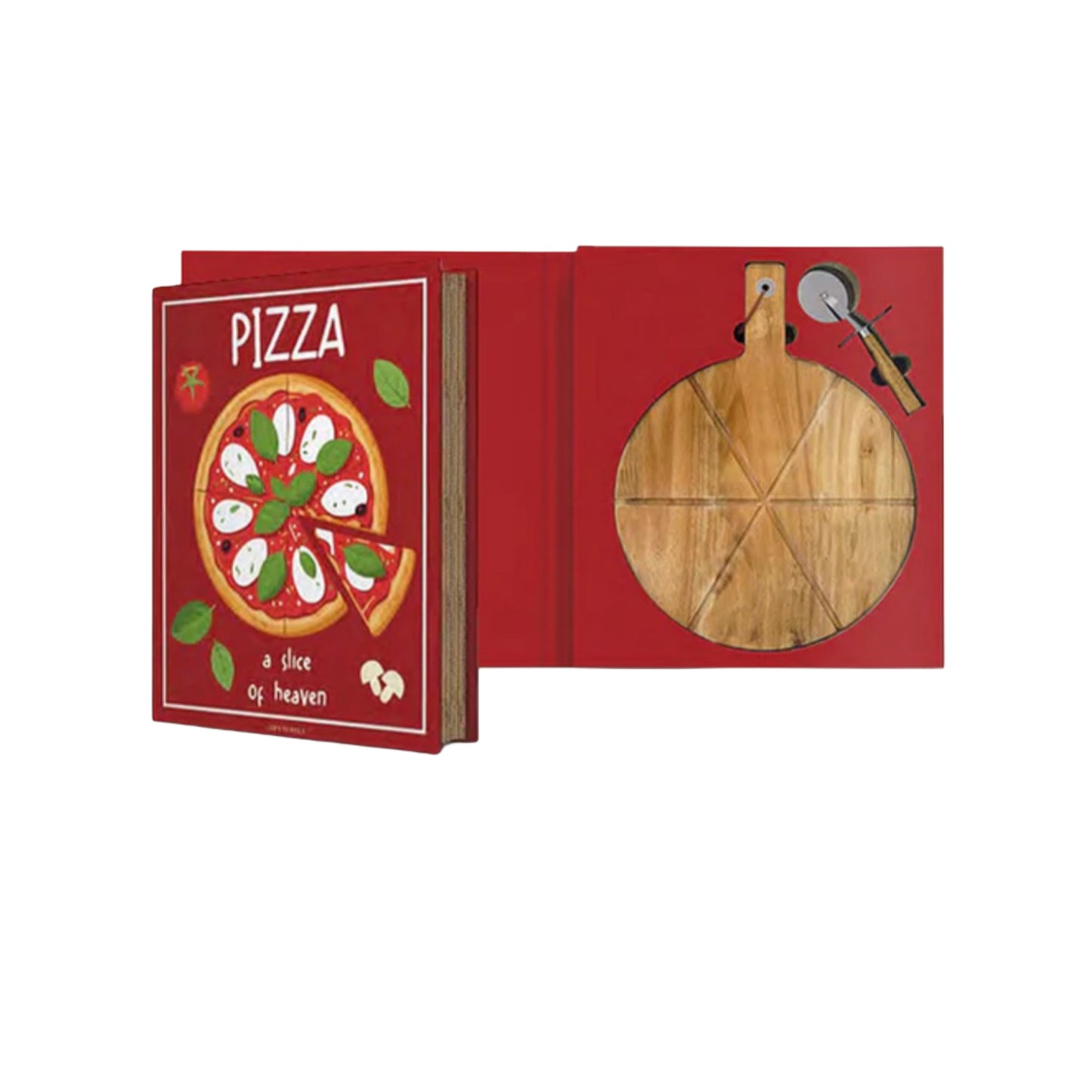 Set per pizza con tagliere e rotella