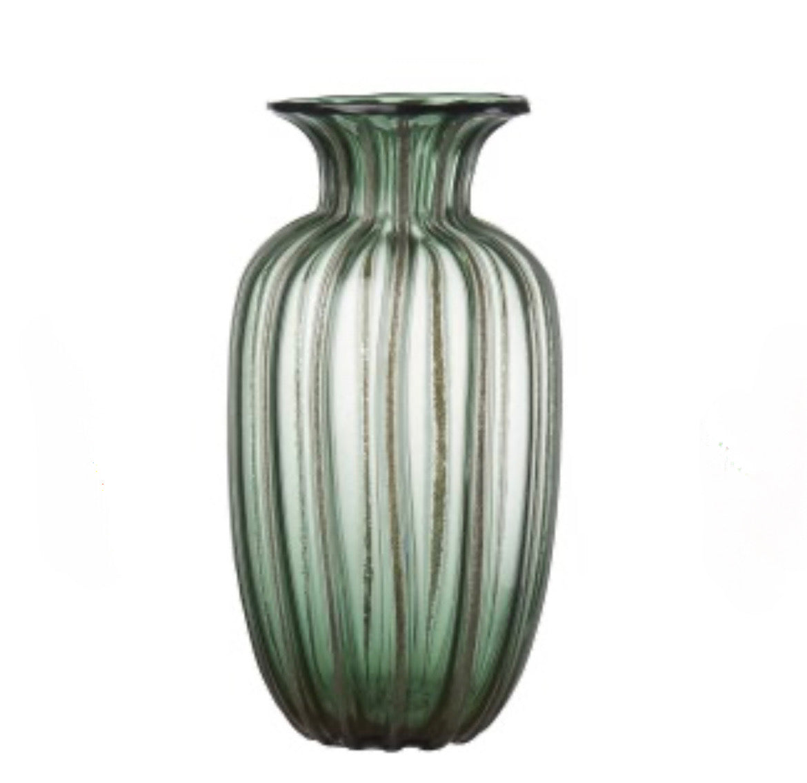 Vaso verde L’ oca nera alto