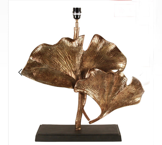 Lampada grande fogli di Gingko argento scuro