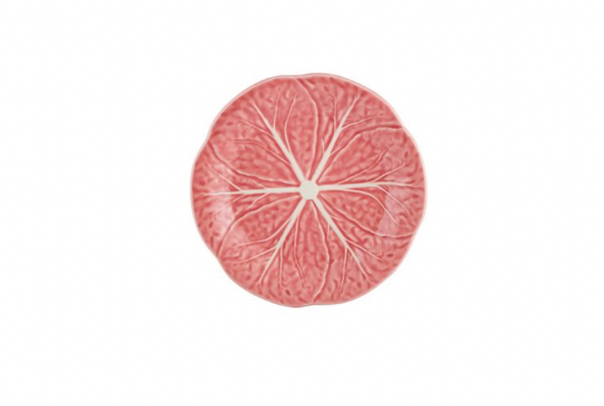 Piatto frutta Couve Rosa Bordallo Pinheiro