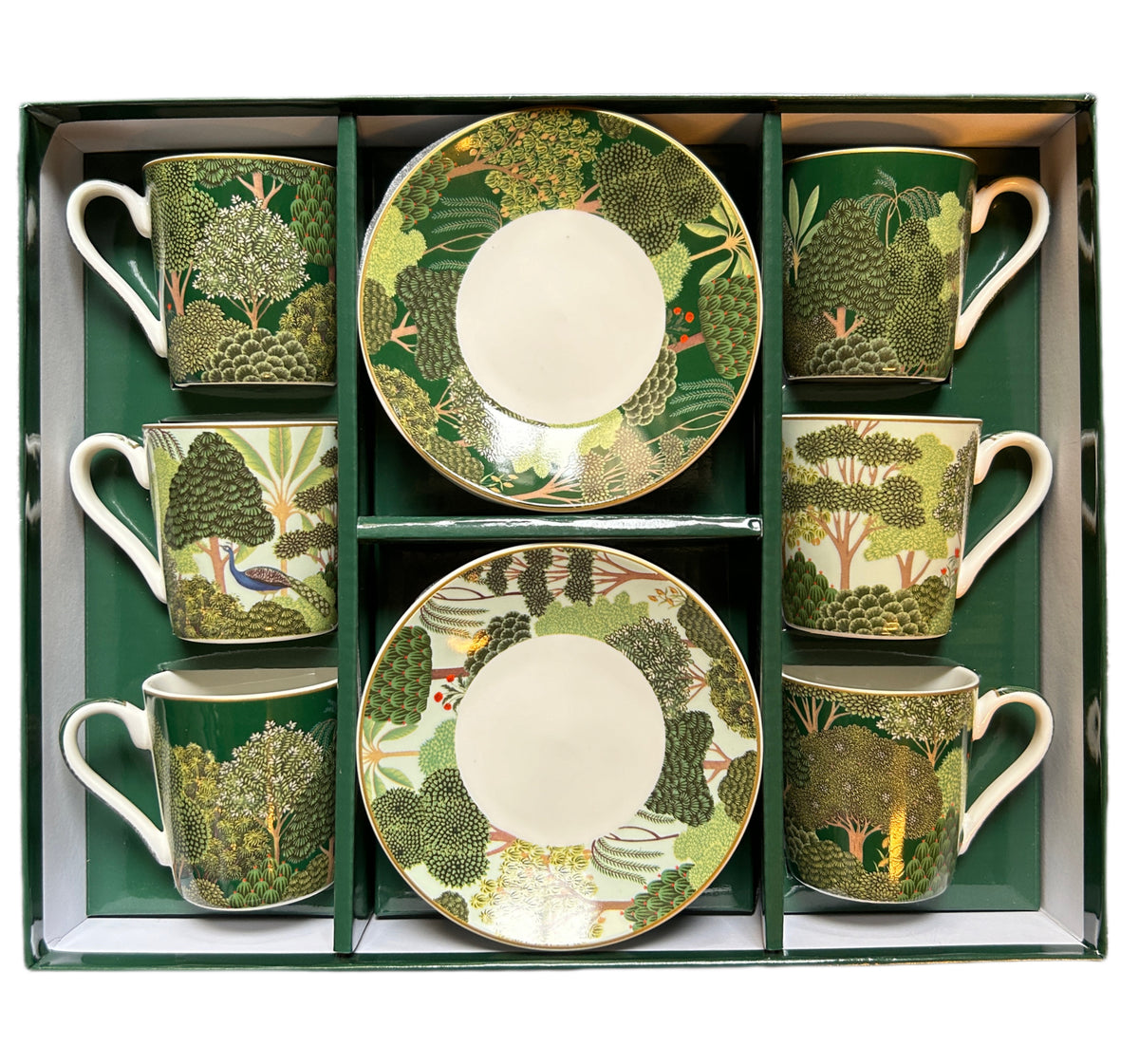 Set sei tazzine caffè Woodland con scatola regalo