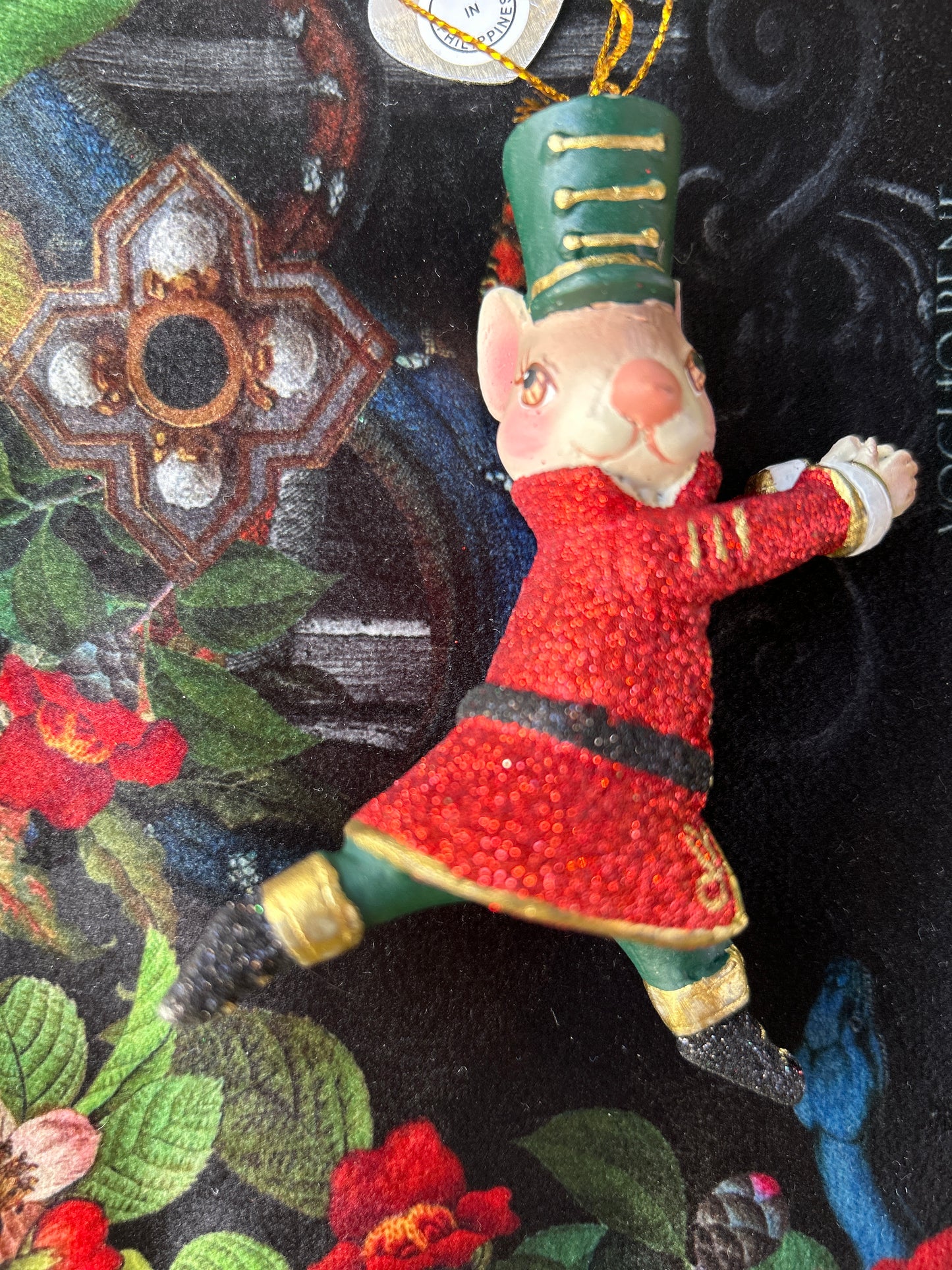 Ornamento di Natale topolino vestito rosso Goodwill