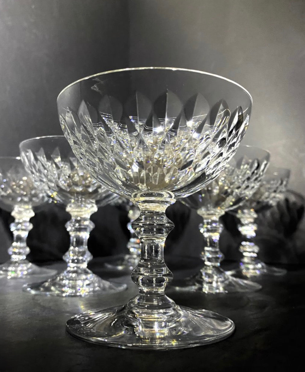 Coppa champagne Baccarat Armagnac, set di due