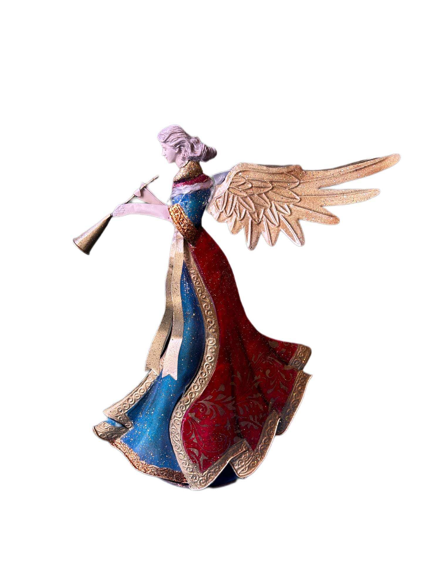 Angel with trumpet on the left