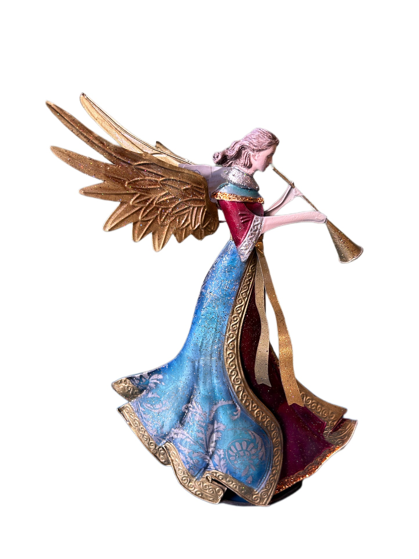 Angel with trumpet on the right