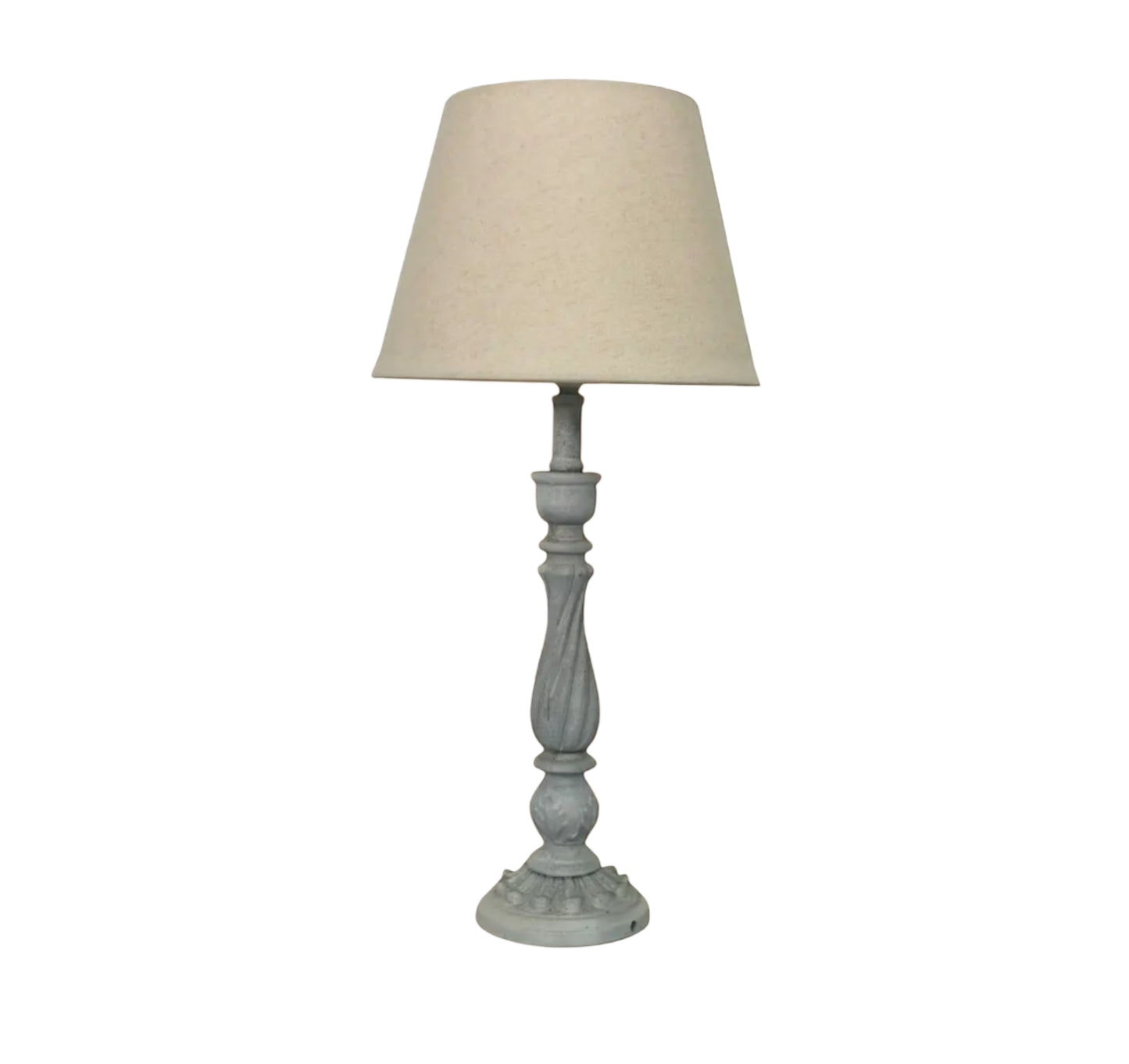Lampada Con paralume colonna tonda h cm 54