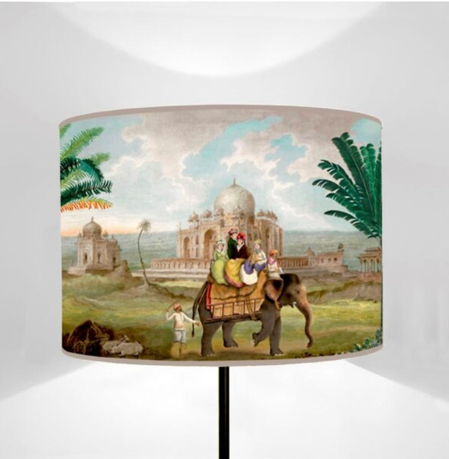 Paralume Discovering India attacco basso cm 30