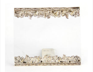 Photo frame frame in Sheffield and crystal with grape frieze