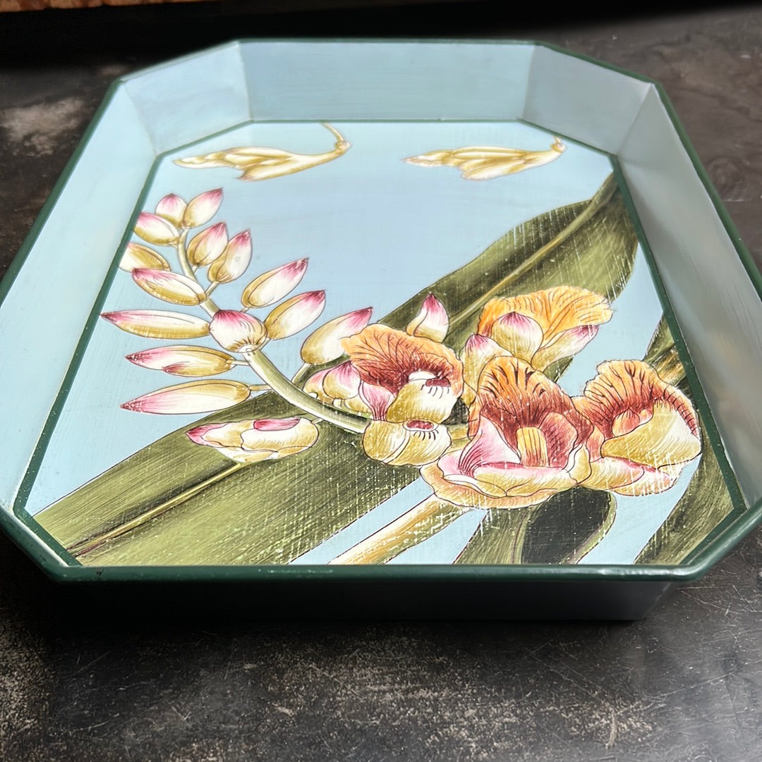Les Ottomans orchid enamel tray