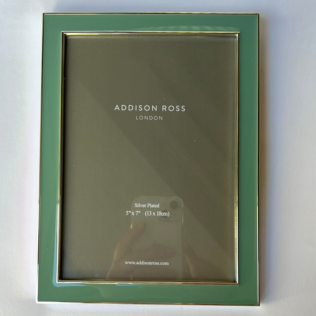 Addison Ross sage green enamel photo frame