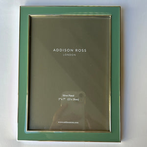 Addison Ross sage green enamel photo frame