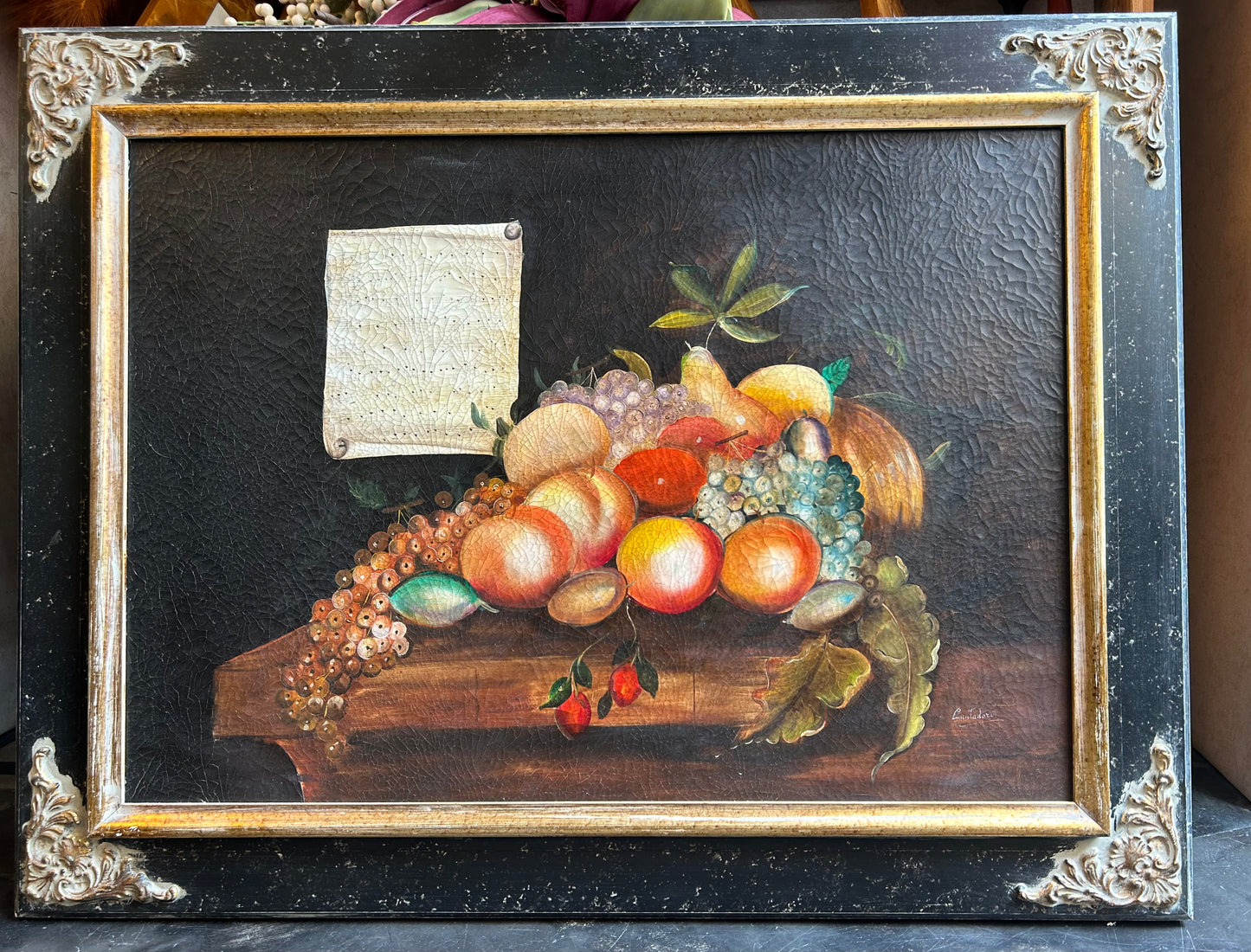 Still life painting painted in oil