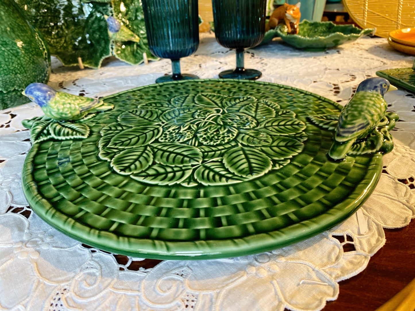 Cheese plate with birds