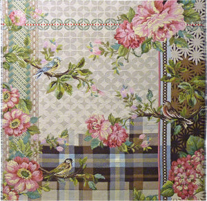 Square floral carpet
