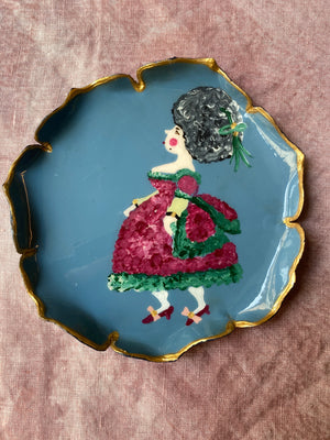 Light blue bread plate made to order