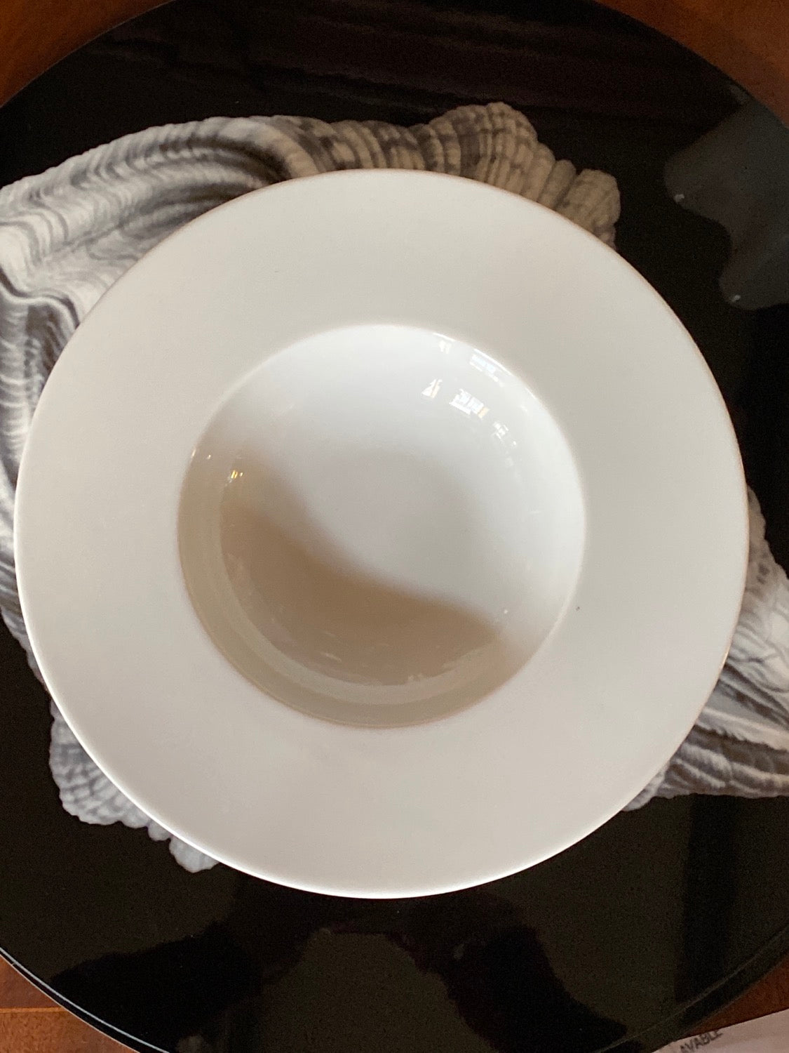 N°6 assiettes creuses en forme d'aile 23 cm Blanc