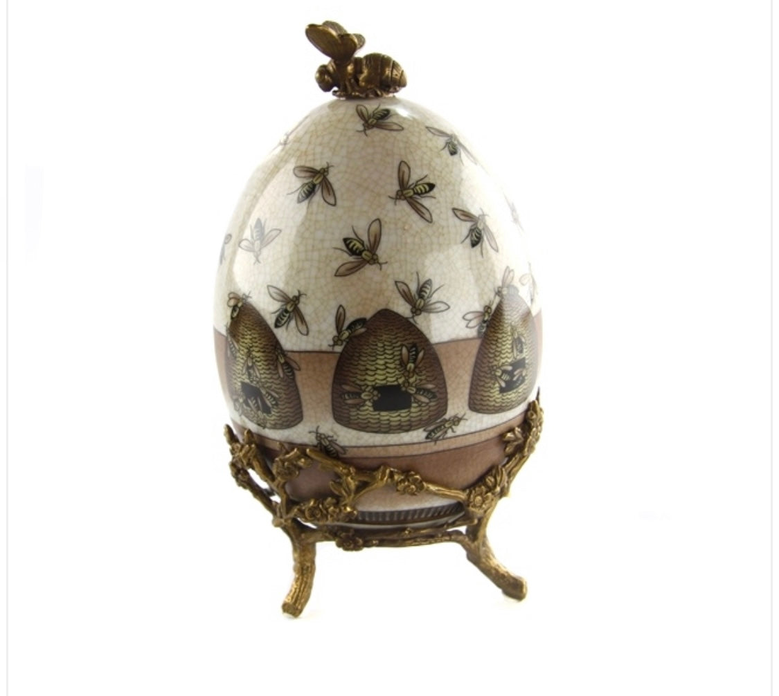 Egg with bee