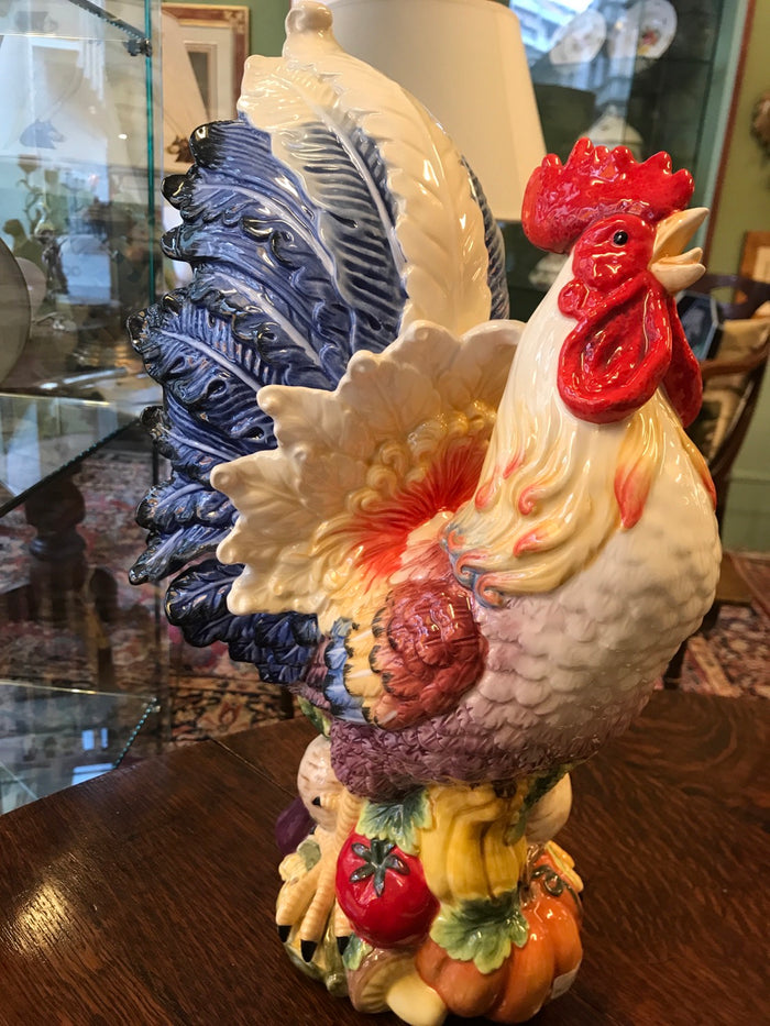 Coq en céramique h 46 cm