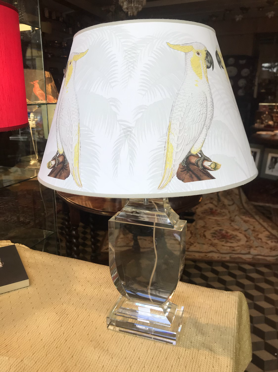 Lampe en cristal 41 cm (hauteur sans abat-jour)