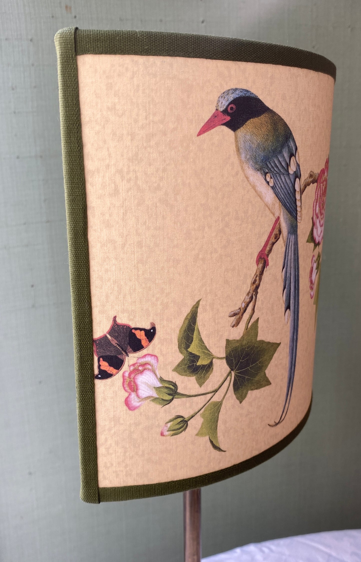 Lampada ottone con ventola uccelli