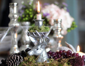 Deer candle holder