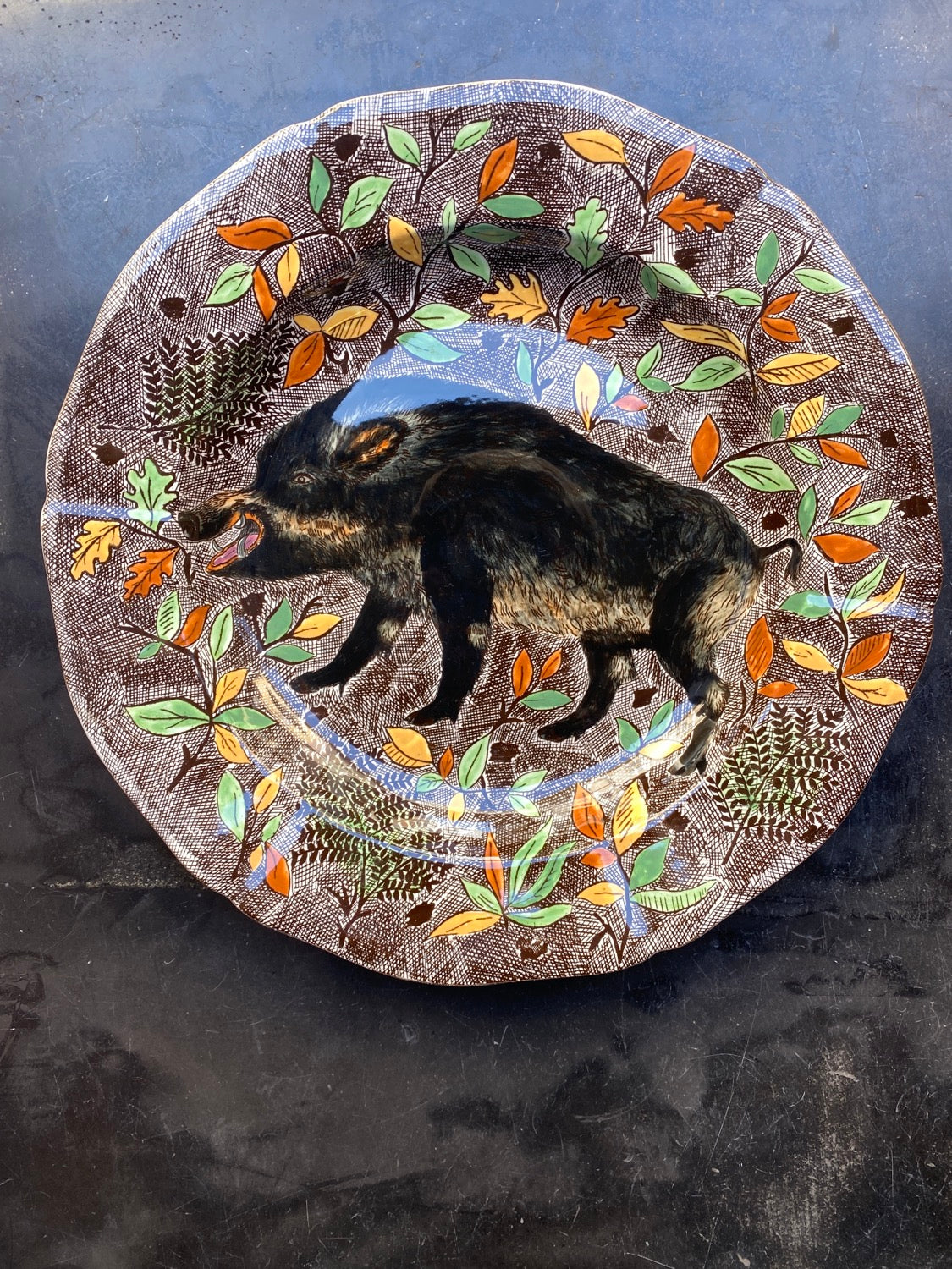 Round deep plate 35 cm Designed by Jean Bertholle in 1955 upon request of