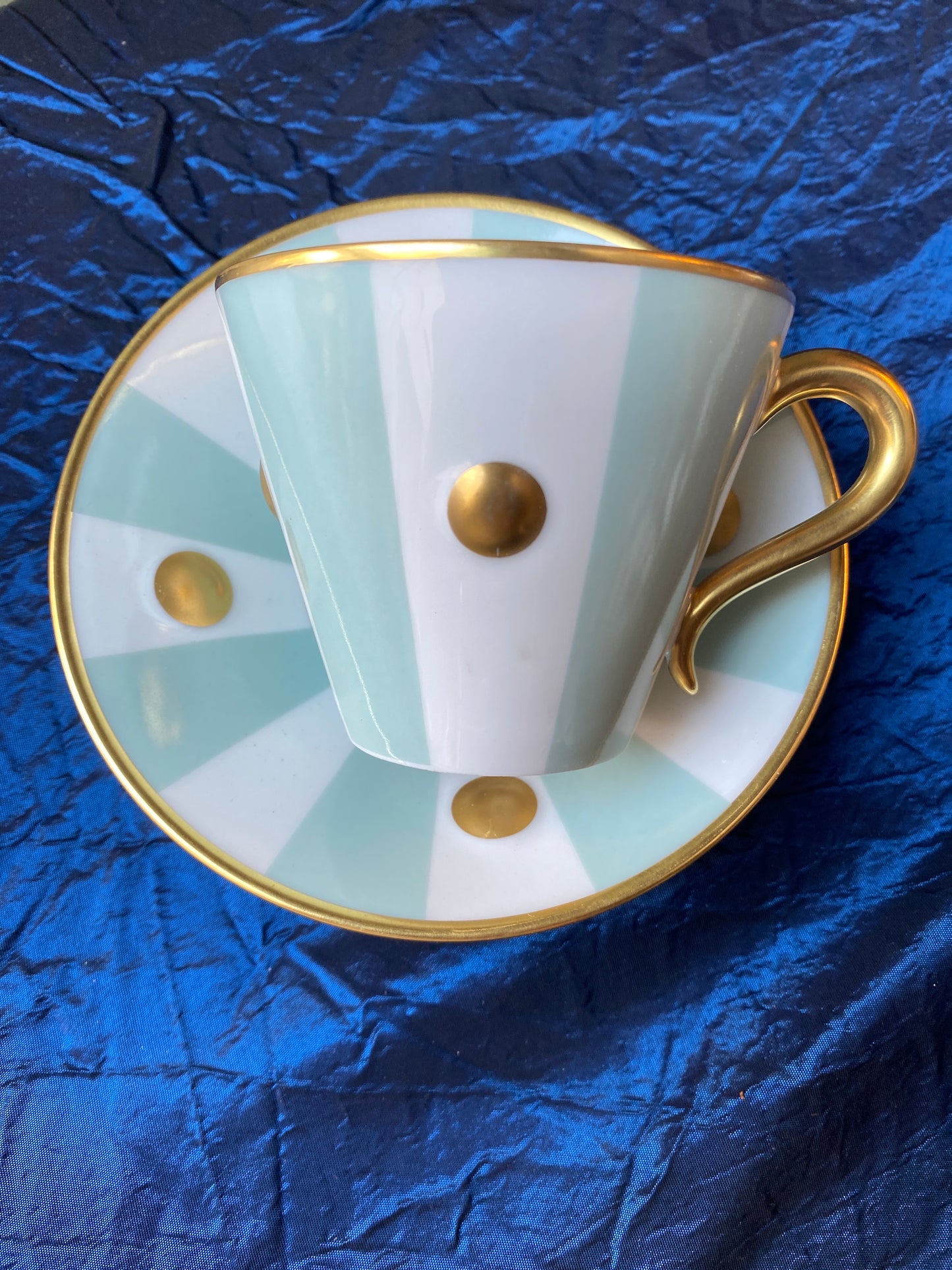Tasse à thé bleue Bernardaud Lipari