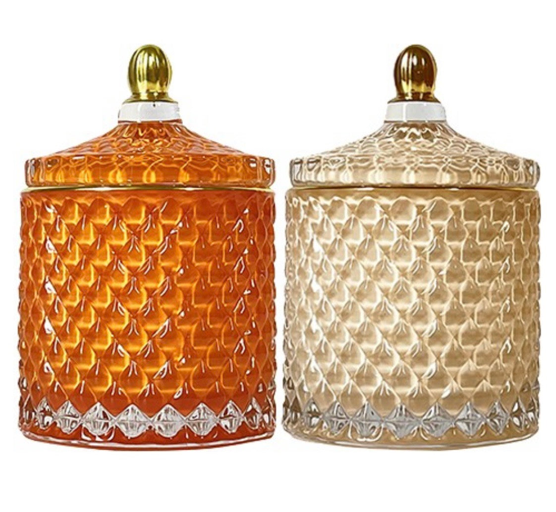 Boîte en verre orange