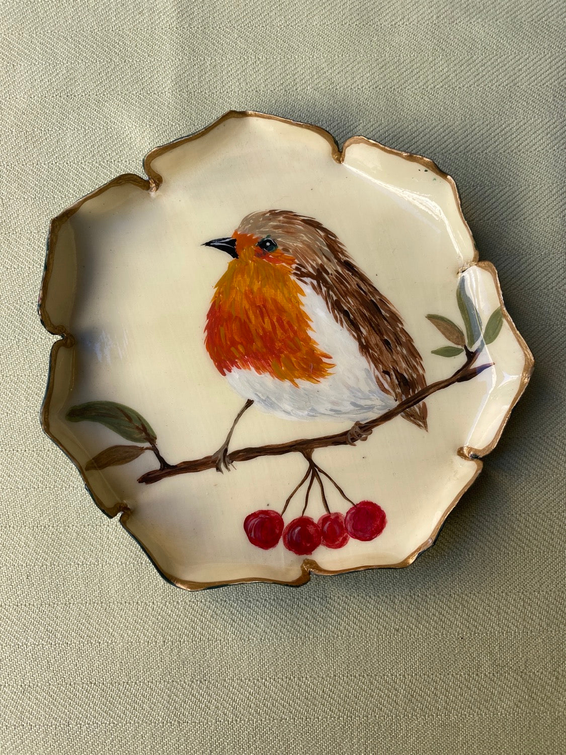 Piattino pane uccellino reali