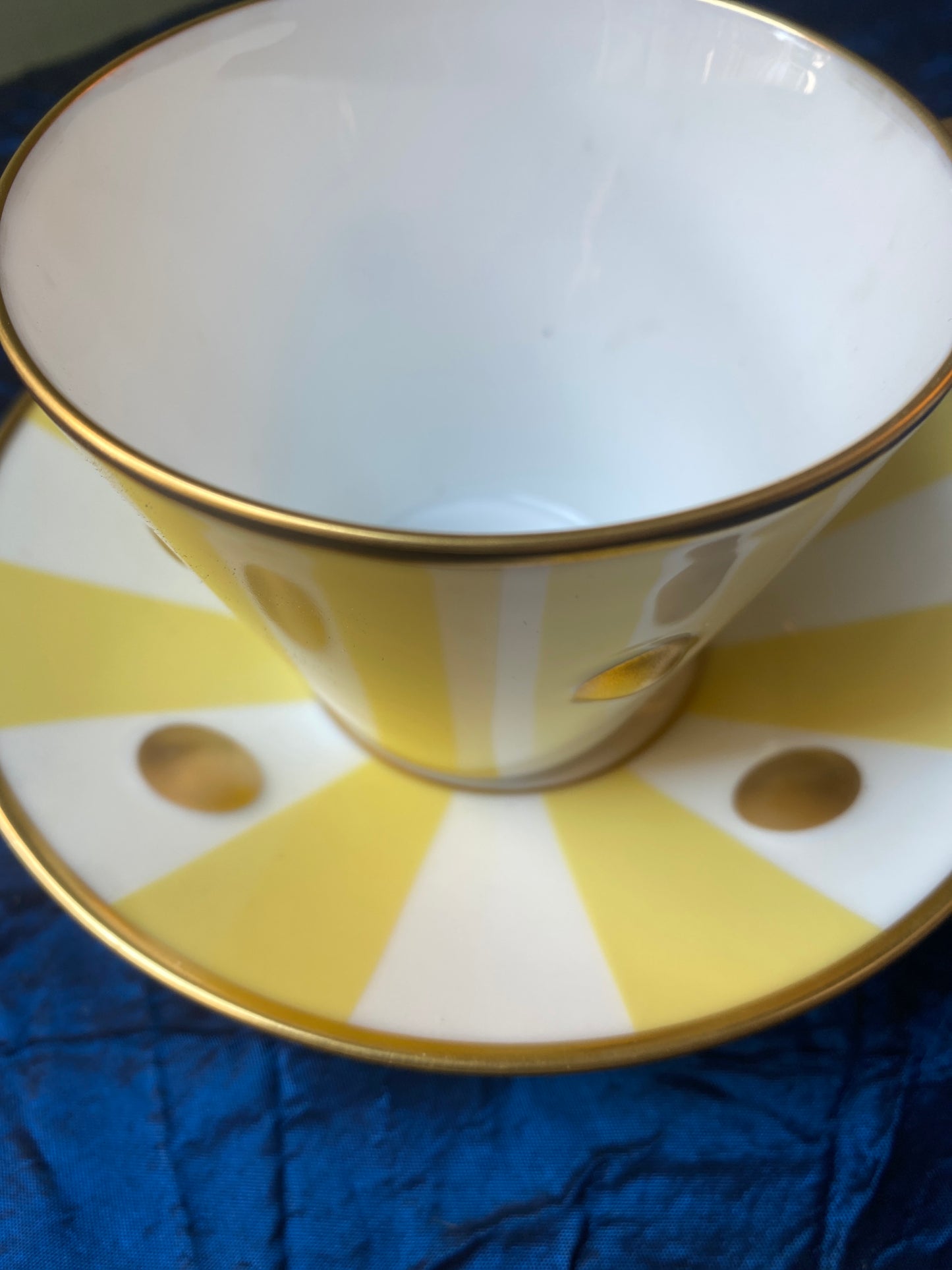 Tasse à thé et soucoupe Bernardaud Lipari jaune