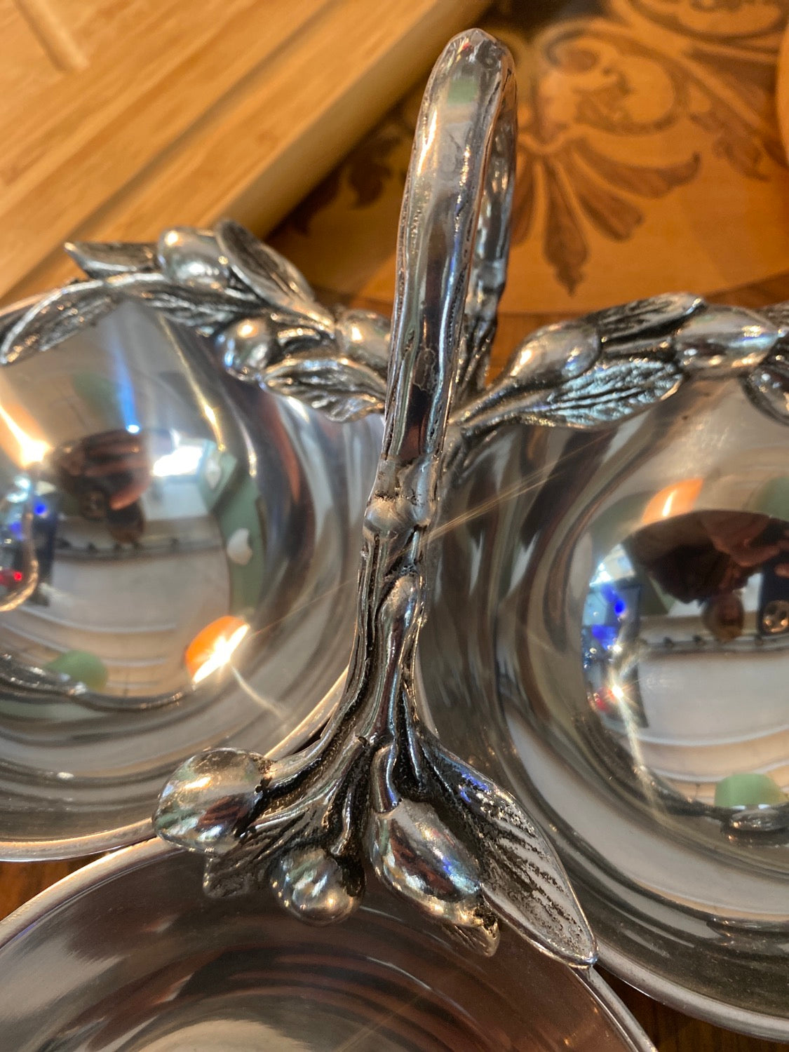 Porta antipasti tre scomparti olive