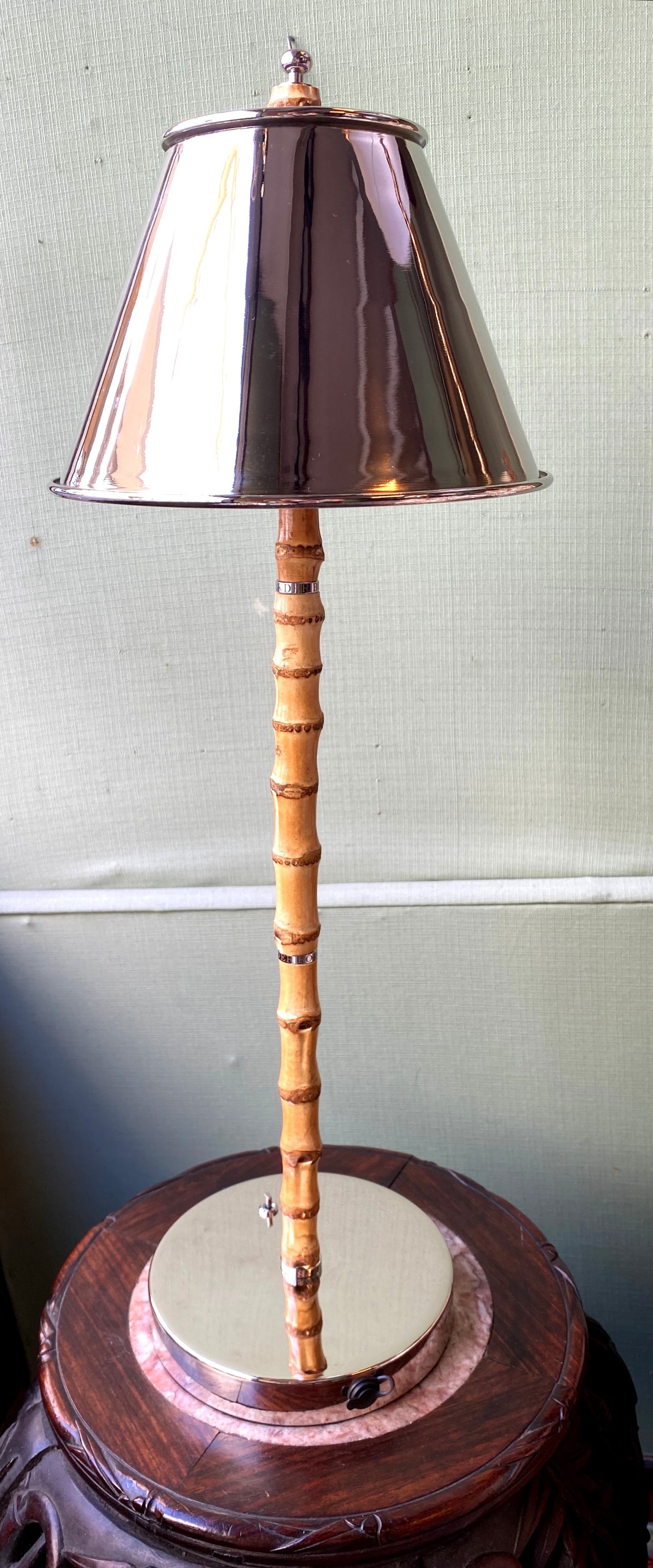 Perche sans fil en bambou 55 cm