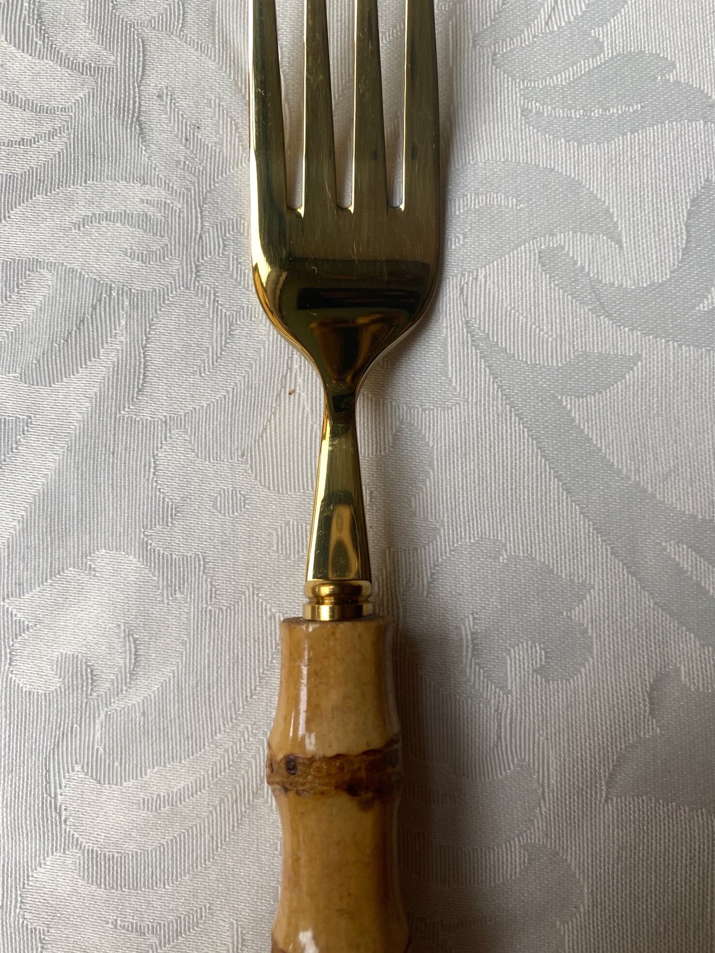 Fourchette en bambou doré