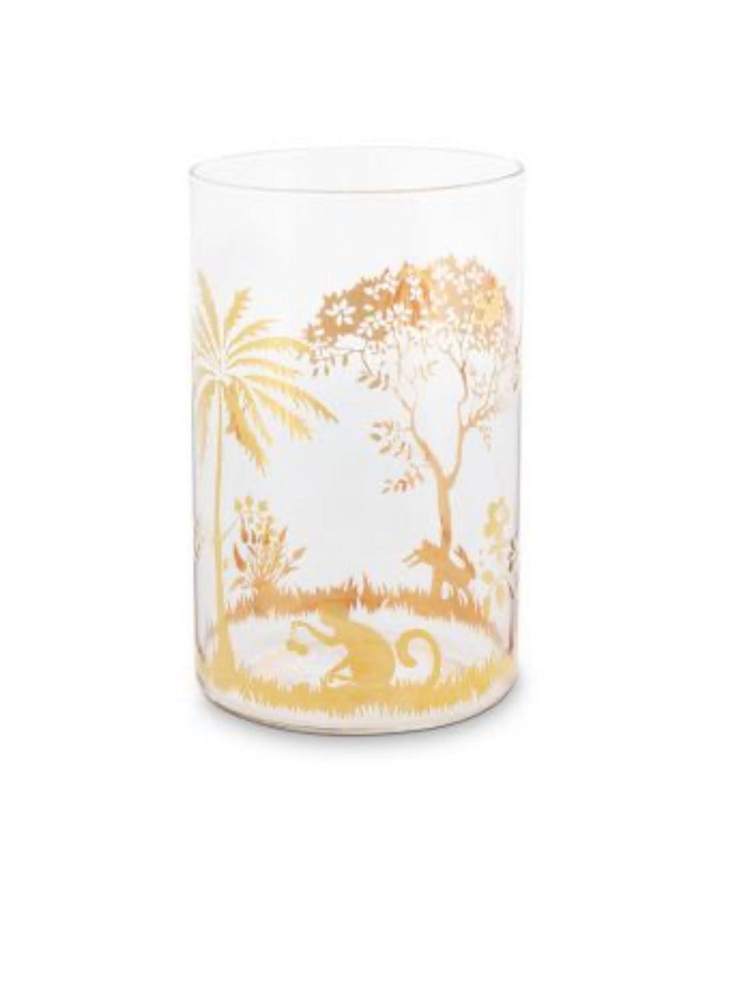 La Majorelle long drink glass with gold decoration