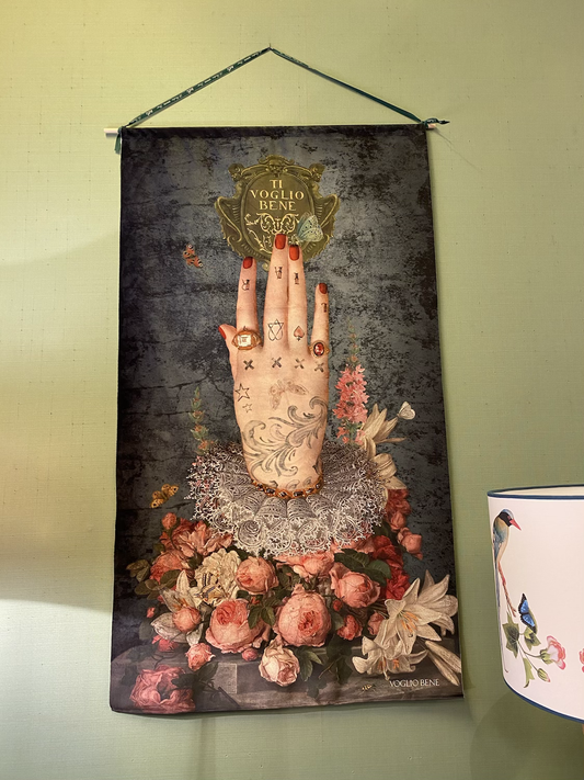 Vobene Mano panneau de velours puissant 80 x 144 complet avec bâton