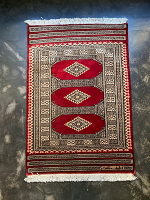 Red Boukara carpet