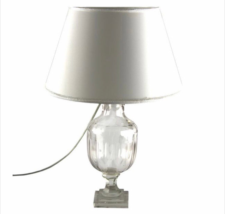 Lampe en cristal 39 cm sans abat-jour