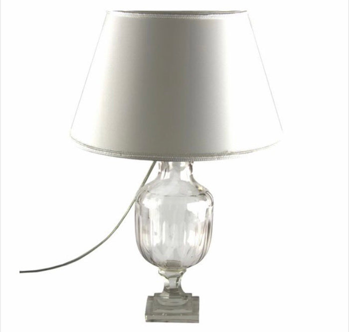 Lampe en cristal 39 cm sans abat-jour