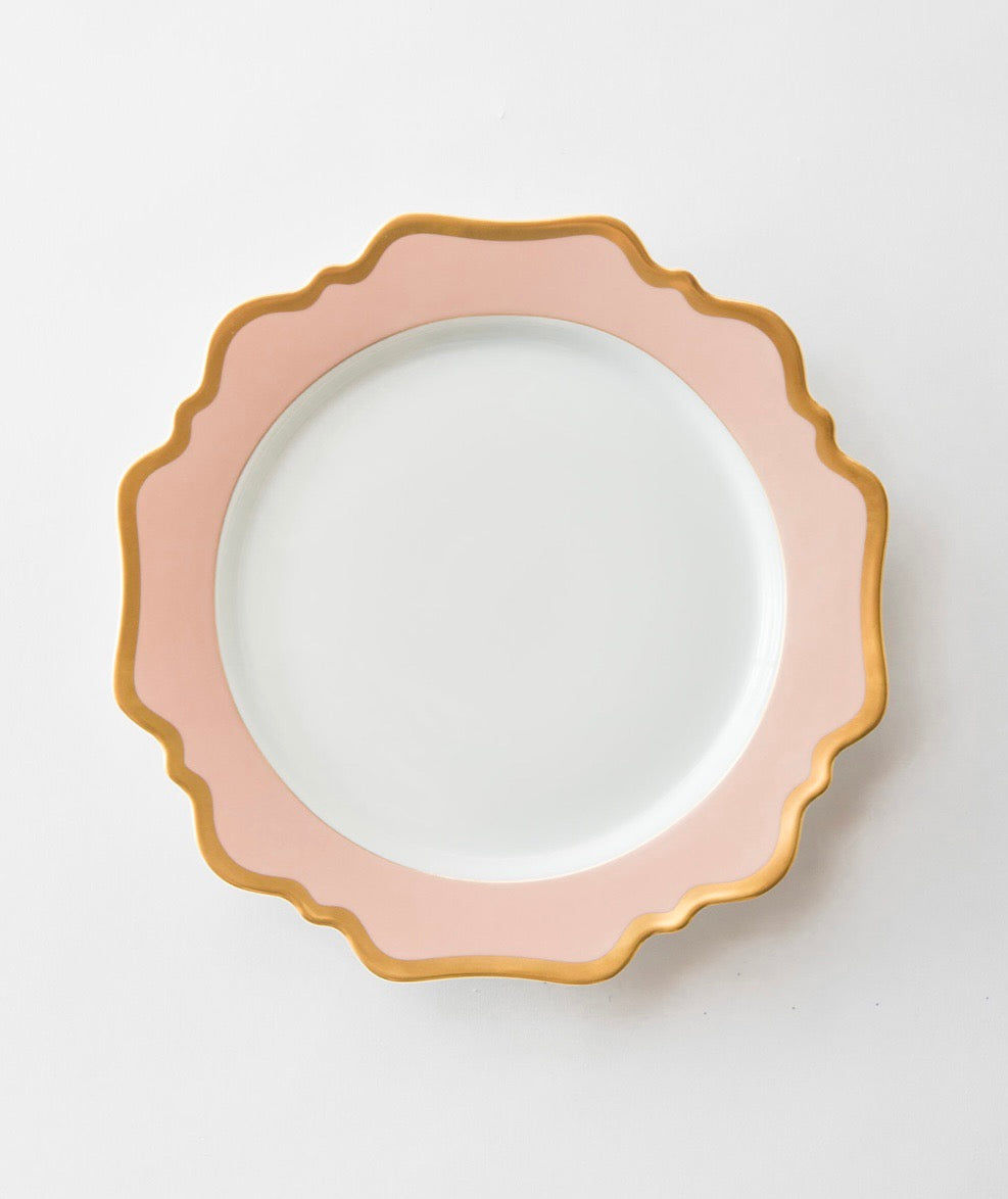 Set de 6 assiettes plates roses