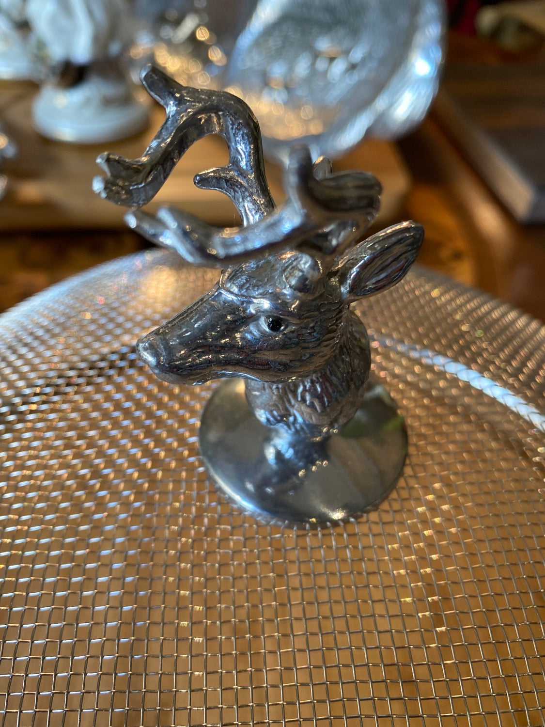 Portaformaggio con cupola cervo e spatola