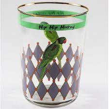 Yvonne Ellen parrot decorated glass