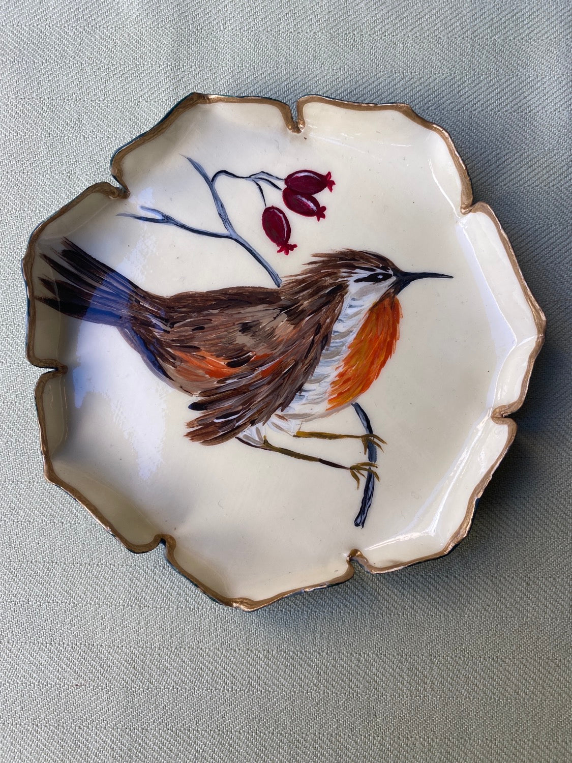 Piattino pane uccellino realizzato su commissione