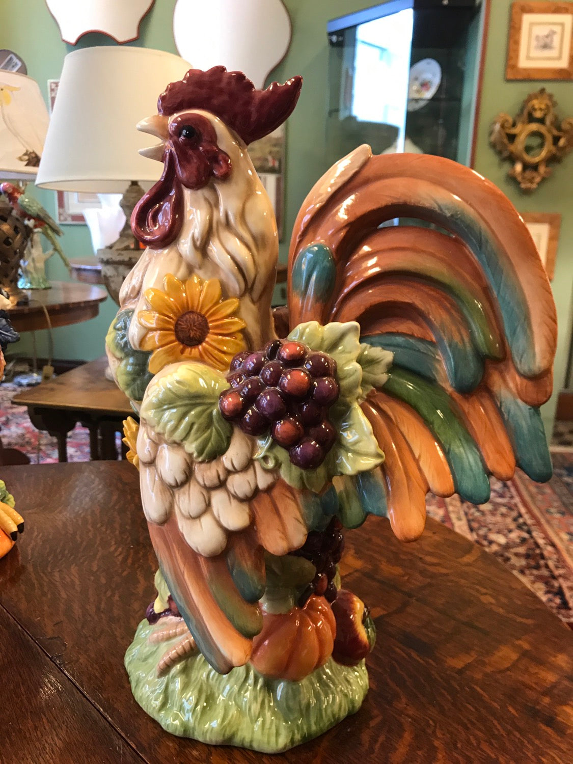 Ceramic rooster h 40 cm